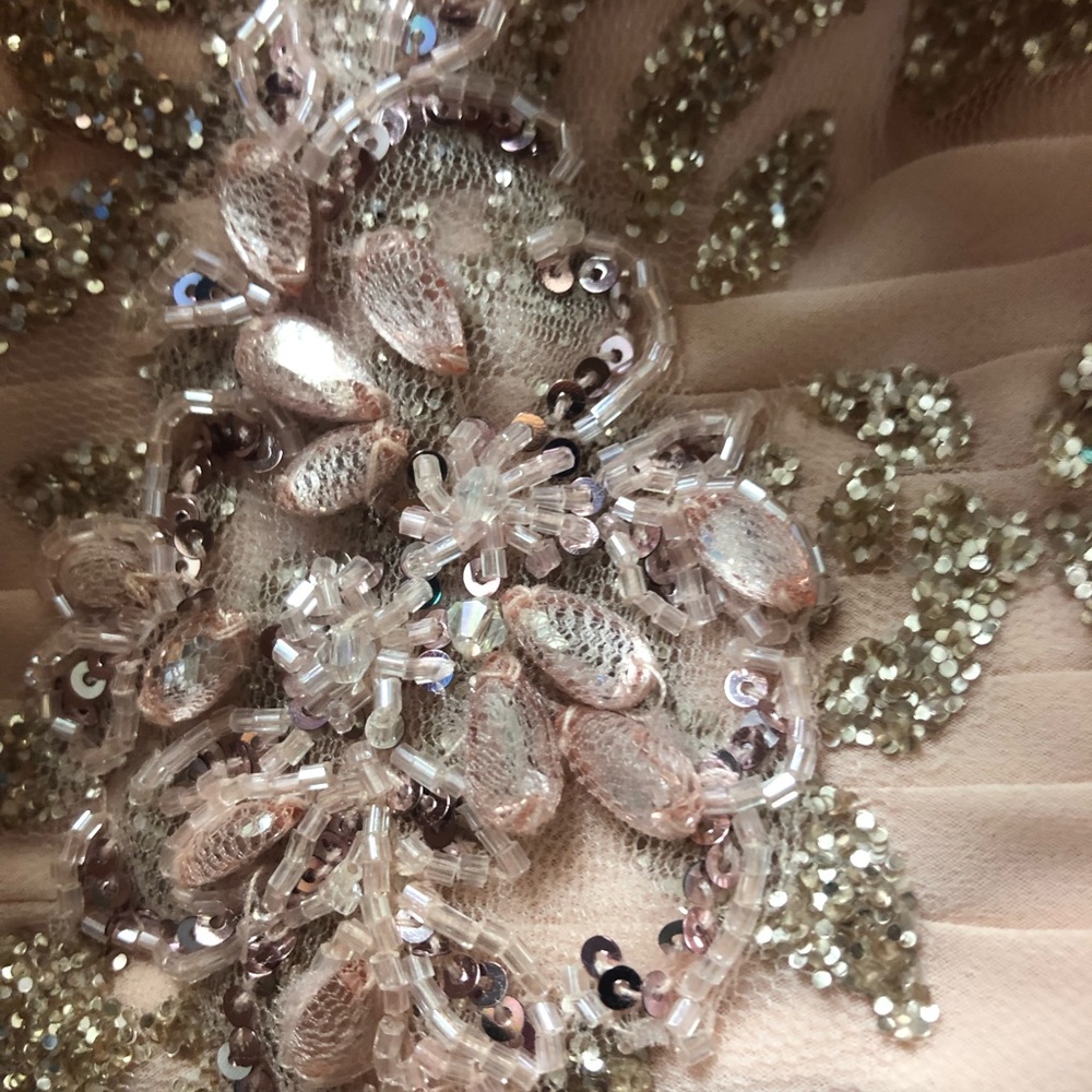 Mother of the Bride peach Chiffon gown by Cameron Blake - Picture 10 of 16